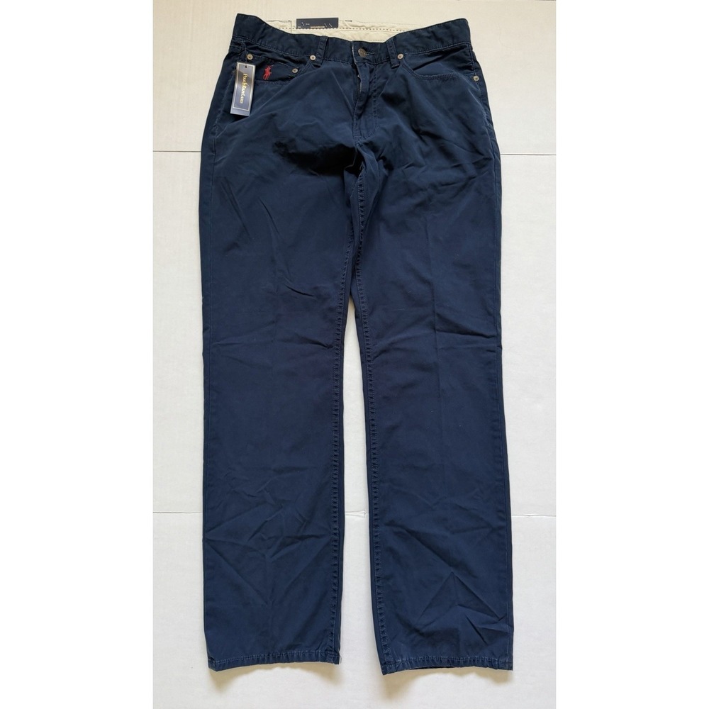 Polo Ralph Lauren Men's Chino Canvas Pants 33x32 Navy NWT Red Pony